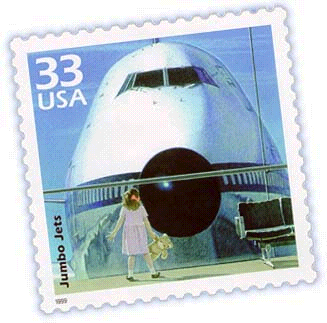 Boeing 747 on p��ssyt postimerkkiinkin.