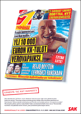 SAK patistaa j�senist���n uurnille maalailemalla kauhuskenariota vaalienj�lkeisest� Suomesta.